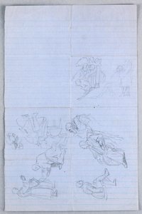 Desenho, Estudo para "Grupo Científico", 1858 de Daniel Huntington