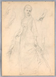 Desenho, Estudo para "Titian Showing", 1872 de Daniel Huntington