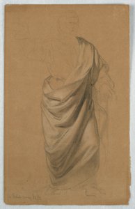 Desenho, Estudo para "Tribute Money", julho de 1852 de Daniel Huntington