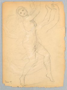 Desenho, Estudo para o Ac. Nacional, junho de 1868 de Daniel Huntington