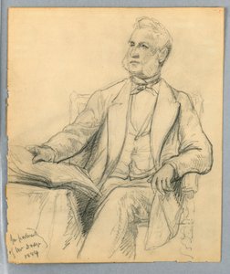 Desenho, William E. Dodge sentado, 1884 de Daniel Huntington