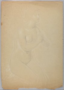 Nu feminino, estudo para "A Madalena" de Daniel Huntington