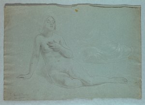 Estudo da Figura da Misericórdia para "O Sonho da Misericórdia" de Daniel Huntington