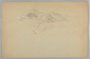 Esboço de paisagem, Mount Desert, Maine de Daniel Huntington