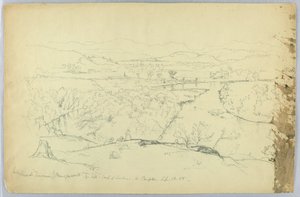 Olhando para Franconia & Pemigewasset River de Hill South of Sanborn - W. Campton de Daniel Huntington