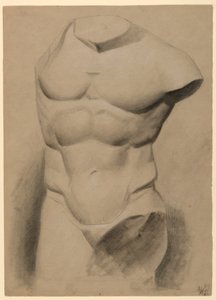 Torso masculino de gesso de Daniel Huntington