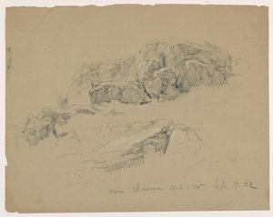 Rock Ledge perto de Chocorua Pond and Mountain de Daniel Huntington