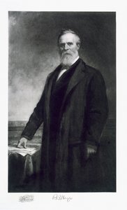 Rutherford B. Hayes, 19º presidente dos Estados Unidos da América, pub. 1901 (fotogravura) de Daniel Huntington