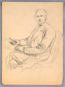 Esboço para Retrato de um Homem Sentado de Daniel Huntington