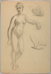Nu feminino em pé de Daniel Huntington