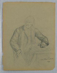 Estudo para um retrato de Albert Gallatin, sentado de Daniel Huntington