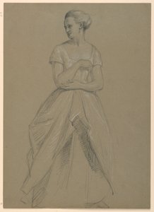 Estudo da Sra. Bingham para "The Republican Court" (Dia de Recepção de Lady Washington) de Daniel Huntington