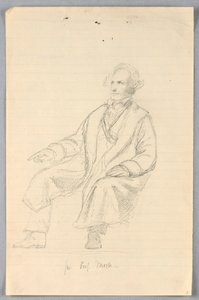 Estudo de Samuel F. B. Morse para "Grupo Científico" de Daniel Huntington