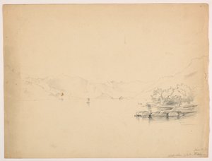 Margem Oeste do Lago Brienz, Suíça de Daniel Huntington