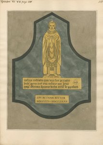 Placa de latão para Thomas Symons da Igreja de Greenford de Daniel Lysons
