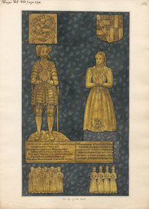 Placa de latão no topo da Tumba de Thomas e Elizabeth Higate da Igreja Hayes