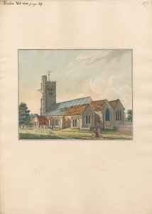 Heston Churchyard com e Artist Sketching the Tomb Stones de Daniel Lysons