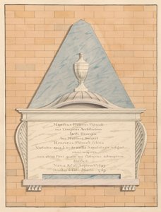 Memorial a Henry Flitcroft da Igreja de Teddington de Daniel Lysons