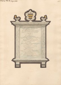 Memorial a Jacob Augustus Blondel da Igreja de Stepney de Daniel Lysons