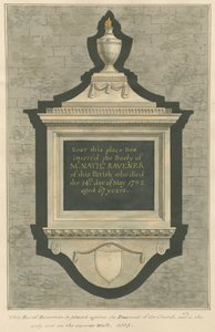 Memorial ao Sr. Nathaniel Ravener da Igreja de Greenford de Daniel Lysons