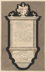 Memorial a Rupert e Mary Billingsley da Igreja Drayton de Daniel Lysons