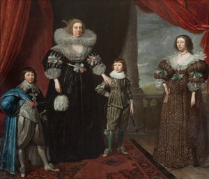 Christian Bruce, Condessa de Devonshire, e seus filhos, c. 1629 (óleo sobre tela)