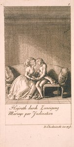 Motivos para o casamento e suas consequências. B. 1 de Daniel Nikolaus Chodowiecki