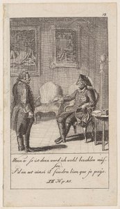 Prancha 12 de «Anedotas e traços de carácter de Frederico II, rei da Prússia» de Daniel Nikolaus Chodowiecki