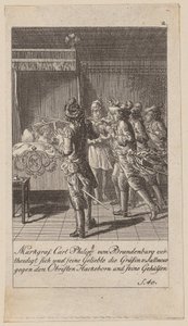 Folha 2 da série «História de Brandemburgo» de Daniel Nikolaus Chodowiecki