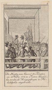 Folha 6 da série para o ensaio «A história da revolução da América do Norte», de M. C. Sprengel. de Daniel Nikolaus Chodowiecki
