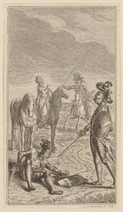 Rapto, ou o cavaleiro Karl von Eichenhorst e a senhorita Gertrude von Hochburg, folha da primeira edição dos "Poemas de Gottfried August Bürger" de Daniel Nikolaus Chodowiecki