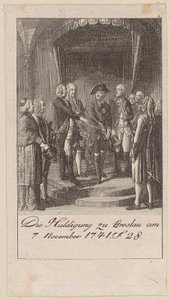 Homenagem em Breslávia em 7 de novembro de 1741 de Daniel Nikolaus Chodowiecki