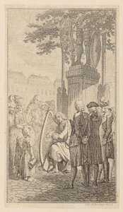 Minnesänger, página 1 da primeira edição de «Poemas de Gottfried August Bürger» de Daniel Nikolaus Chodowiecki