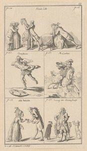 Placa II sobre «Elogio da Loucura», de Erasmo de Daniel Nikolaus Chodowiecki