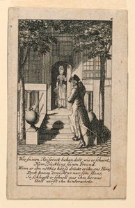 O Amigo Hipócrita, Ilustração para "Königl: Grosbrit [anian] calendário genealógico para o ano 1780 Lauenberg por J.G. Berenberg" de Daniel Nikolaus Chodowiecki