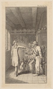 Gravura em cobre da capa da obra «O Vigário de Wakefield», de O. Goldsmith de Daniel Nikolaus Chodowiecki