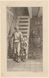 Gravura de rosto para „Wilhelm von Blumenthal“ de Schummel, primeira parte de Daniel Nikolaus Chodowiecki
