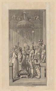 Gravura de frontispício para o romance de cavalaria «Palmerin de Oliva» de Daniel Nikolaus Chodowiecki