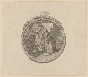 Vinheta de título para o romance de cavalaria «Palmerin von Oliva» de Daniel Nikolaus Chodowiecki