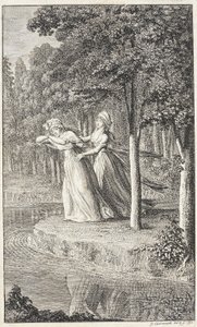 Página de título para a «Revista Mensal para Senhoras de Leipzig de 1794» de Daniel Nikolaus Chodowiecki
