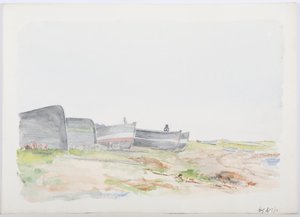 Pesca Cobles, Holy Island, 1895 (lápis e wc no papel)