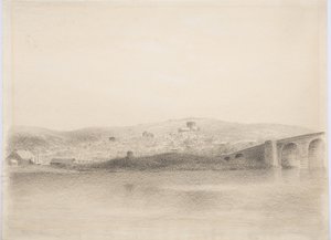 Hexham, c.1916 (carvão sobre papel) de Daniel Oliver