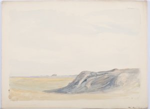 Holy Island, 1899 (lápis e wc no papel) de Daniel Oliver