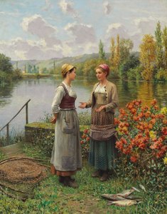 Duas mulheres em uma paisagem