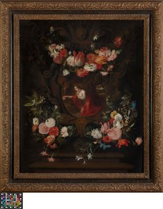 Coroa de flores com Maria Madalena de Daniel Seghers