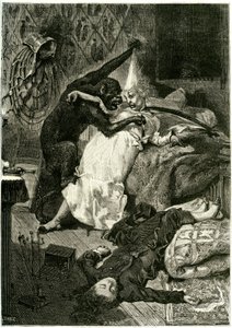 Ilustração para "The Murders in the Rue Morgue" de Edgar Allan Poe de Daniel Urrabieta (after) Vierge