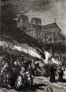 Queima dos Templários, ilustração de "A História da França" por Jules Michelet (1798-1874)