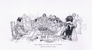Don Diego na pousada de Viveros, de The Magazine of Art 1893, Cassell and Company de Daniel Urrabieta Vierge