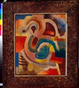 "Composição Abstrata No 8" (Composição Abstrata No 8) Pintura de Vladimir Davidovich Baranov-Rossine (Baranov Rossine) (1888-1942) 1913 Dim 64x50 cm Coleção particular de Daniel Vladimir Baranoff Rossine