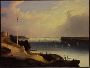 Porto de Nova York, c.1835 de Daniel Wadsworth